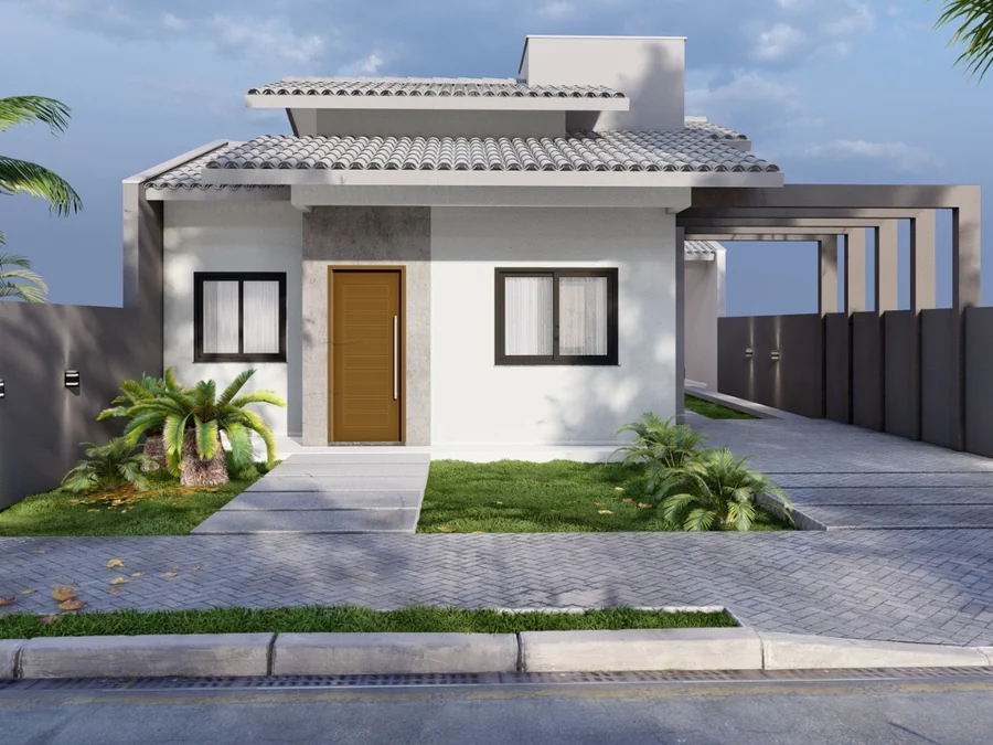 Casa de 54,85 m² com 2 quartos, projeto de construção financiada da WD Engenharia
